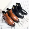 38~48 New Dress Office Shoes for Men Ankle Luxury Casual Designer Brand Outdoor Formal Leather Winter Combat Male Boots Sneakers - Image 5