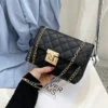 Embroidery Thread Small PU Leather Crossbody Bags For Women 2022 Trend Handbag Female Casual Branded Shoulder Handbags New - Image 2