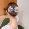 Fashion Multicolor Bun Print Headband Hairpin for Women Girl Hair Circle Ponytail Holder Headband Curler DIY Hair Accessories - Image 2