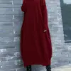 ZANZEA Oversize Hooded Midi Dress Women Long Sleeve Korean Autumn Casual Loose Long Robe Streetwear Turtleneck Knitted Dress