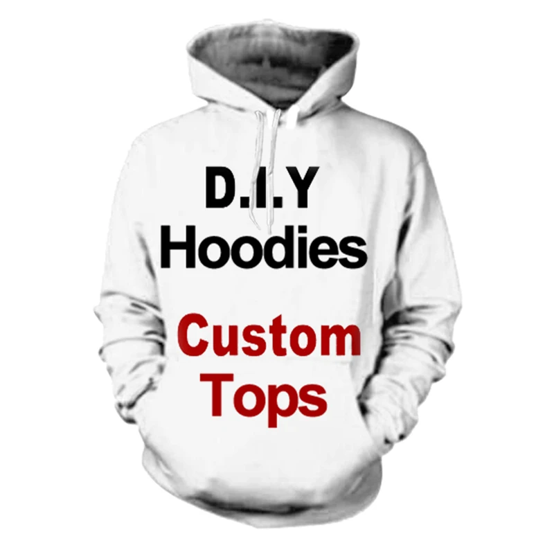 New 3d Printed Hoodie Men's, Women's, Children's Fashion Casual Top Diy Street Clothing Personalized Customization Pullover