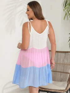 2024 New Cover Up Plus Size Bikini Women Swimsuit Cover-up White Bathing Suit Beach Wear Knitting Swimwear mesh Beach Dress - Image 2