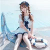 Japanese Anime Girl Kawaii Cosplay Costume School Student Sukumizu Ribbon Bodysuits Bandage Female Navy Swimsuit - Image 3
