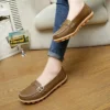 Spring Autumn New Work Shoes Oxford Soft Sole Flats Women's Casual Belt Buckle Women Peas Shoes Comfort Plus Size Women Loafers - Image 5