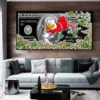 Abstract Pictures Home Decor Modern Donald Duck and Dollars Graffiti Art Paintings on the Wall Posters and Prints Money Cuadros - Image 2