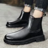 italian brand designer men luxury fashion chelsea boots genuine leather platform boot spring autumn ankle boot cowboy botas male - Image 2