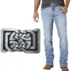 Retro Fashion Western Cowboy Celtic Celtic Knot Belt Buckle Rectangular Women's Attitude Buckle
