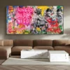 LOVE IS ALL WE NEED Graffiti Art Paintings Print on Canvas Art Posters and Prints Street Art Wall Picture Home Decoration Cuadro - Image 4