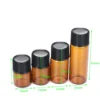 10Pcs 1/2/3/5ml Mini Essential Oil Bottle Sample Jar Orifice Brown Reducer&Cap Refillable Bottles Glass Vials Cosmetic Container - Image 6