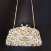 Latest Female Prom Purse Bridal Shoulder Bag Crystal Clutch Evening Bag for Women Metal Floral Crystal Clutch Evening Purse Bag - Image 4