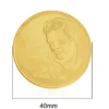 American rock star Elvis Presley 1935-1977 The King of N Rock Roll Gold Art Commemorative Coin Gift - Image 5