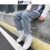 KAPMENTS Men Korean Streetwear Hip Hop Ripped Jeans 2023 Spring Mens Vintage Fashions Cargo Pants Denim Joggers Casual Trousers - Image 4