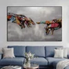 Graffiti Hand In Hand Poster And Prints Colorful Hand Unframed Canvas Painting Pop Art Wall Decoration Cuadros For Living Room - Image 2