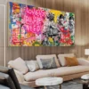 LOVE IS ALL WE NEED Graffiti Art Paintings Print on Canvas Art Posters and Prints Street Art Wall Picture Home Decoration Cuadro - Image 2