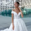 LOUIS NOVIAS Luxury Wedding Dresses For Women 2023 Polka Dot Beaded 3D Flowers Shimmering Beadied Wedding Gown Vestidos De Novia - Image 3