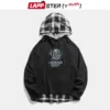 LAPPSTER-Youth Plaid Harajuku Oversized Hoodies 2023 Pullovers Men Korean Fashions Sweatshirt Streetwear Hip Hop Kpop Clothing - Image 2