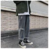 Japanese Ripped Jeans Men's Straight Loose Capri-Pants Korean Casual Pants Male Hiphop Clothes Streetwear Distressed Jeans - Image 6