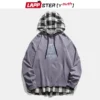 LAPPSTER-Youth Plaid Harajuku Oversized Hoodies 2023 Pullovers Men Korean Fashions Sweatshirt Streetwear Hip Hop Kpop Clothing - Image 4