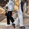 Fashion Sequin Jogging Pants Men Hip Hop Streetwear Sweatpants Korean Clothes Harajuku Nightclub Party Singer Stage Costumes - Image 4