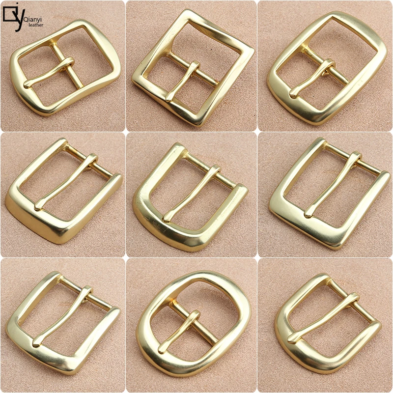 Solid Brass Belt Buckle 35mm Belt Buckle Metal For Men Stainless Steel Single Pin Belt Buckle for Leather Craft Jeans Webbing