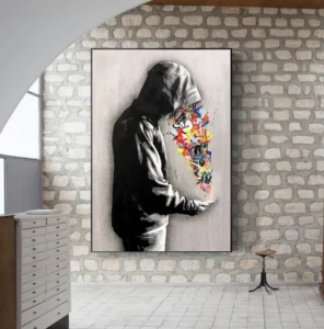 Graffiti Hoodie Boy Drawing Street Art Canvas Print Painting Abstract Wall Picture Living Room Home Decoration Poster - Image 5