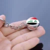 Flag Keychain Countries Flag Syria Iran and Jordan Kuwait Georgia Iraq Flag Key Chains National Flag Pendant Glass Ball Jewelry - Image 3