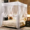 sell like hot cakes Palace floor mosquito net household 1.2m 1.5m1.8m 2.2m bed three-door princess style without bracket - Image 6