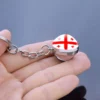 Flag Keychain Countries Flag Syria Iran and Jordan Kuwait Georgia Iraq Flag Key Chains National Flag Pendant Glass Ball Jewelry - Image 4