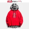 LAPPSTER-Youth Plaid Harajuku Oversized Hoodies 2023 Pullovers Men Korean Fashions Sweatshirt Streetwear Hip Hop Kpop Clothing - Image 3