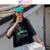 NELLARGEL Women Designer Harajuku Graphic T Shirts 2023 Summer Female Y2k Korean Fashion Vintage T-shirts Girl Streetwear Tees - Image 4