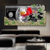 Black Money Skull Graffiti Art Poster And Prints Painting On Canvas Wall Picture Cuadros For Living Room Creative Craft Gift - Image 2
