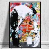 Banksy Art Canvas Posters and Prints Funny Monkeys Graffiti Street Art Wall Pictures for Home Living Room Decor No Frame - Image 4