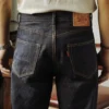 Red Tornado 55501 Men's Jeans 14oz Raw Red Line Selvedge Denim Pants - Image 2