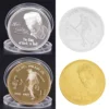 American rock star Elvis Presley 1935-1977 The King of N Rock Roll Gold Art Commemorative Coin Gift - Image 3