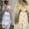 Algeria Caftan Marocain de soirée Bridal Gowns gold lace long sleeve Arabic Traditional Kosovo vestidos Evening Party Dresses