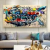 Cartoon Graffiti Canvas Art Banner Painting Abstract Wall Posters and Prints for Living Room Home Decoration Pictures Canvas Art - Image 3