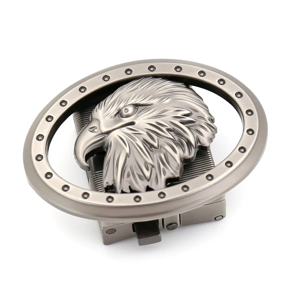 sdsruioo High Quality Men Belt Buckle Eagle Design Automatic Belts Buckles Fit 3.4-3.6cm Wide Straps DIY Belt