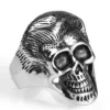 Stainless steel ring Titanium steel elvis Presley Men's skull ring - Image 6