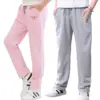 Kids 2020 new summer thin models boys and girls loose casual pants 100% cotton students trousers 6 8 10 12 14 16 18 years old