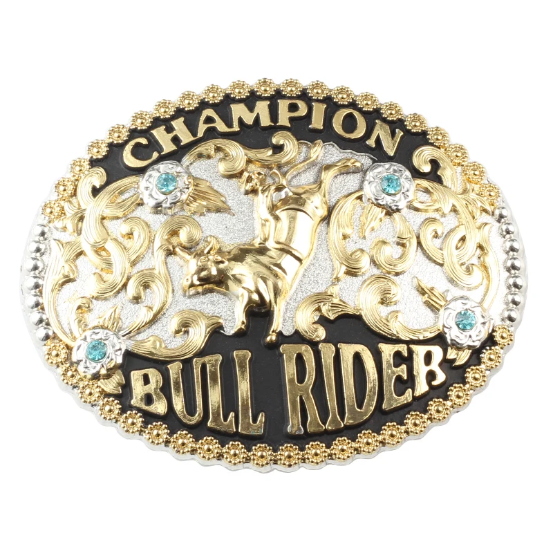 Bullfighting Buckle Golden Pattern Ｄichroic Alloy Belt Acessories Double Color
