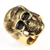 Stainless steel ring Titanium steel elvis Presley Men's skull ring - Image 2