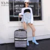 Hot!New women 16 20 24 inch spinner fashion trolley bag girl retro travel suitcase with handbag lady brand rolling luggage set - Image 3