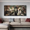 Abstract Smoking Glasses Music Hip Hop Monkey Canvas Painting Large Poster and Prints Wall Art Picture Home Cuadros Decor - Image 4