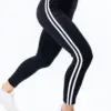 Striped Printed Leggings Sexy Workout Leggins Women Push Up Jeggings Black High Stretchy Elastic Waist Gym Fitness Pants