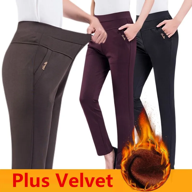 High Waist Women Pencil Pants 2020 Candy Color Stretch Leggings PLus Size 5XL Ladies Casual Trousers Black Femme Pantalon