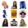 Famous Celebrity Character Flat Resin Printed Beyonce for Home Decoration Accessories DIY Bow Center Earring 30pcs - Image 2