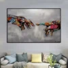 Graffiti Hand In Hand Poster And Prints Colorful Hand Unframed Canvas Painting Pop Art Wall Decoration Cuadros For Living Room - Image 3