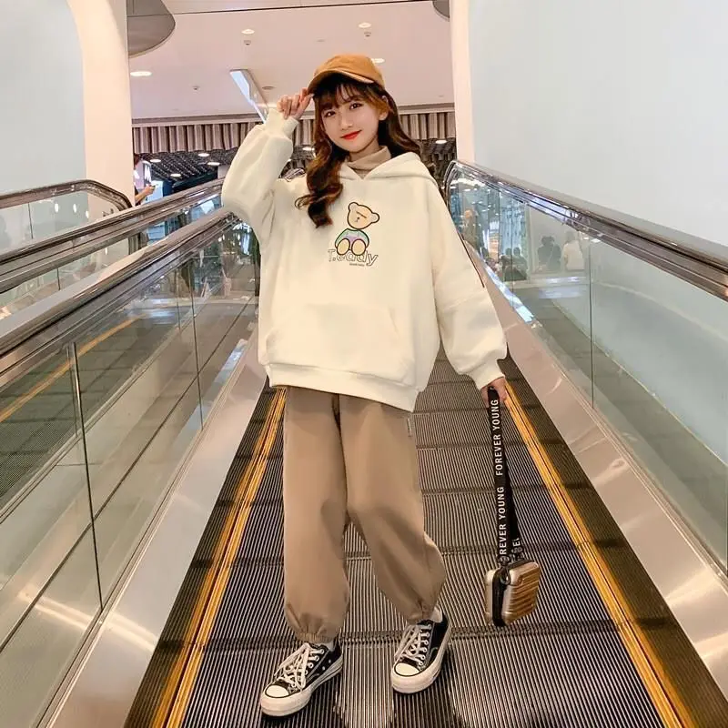 Children's Suits Girls Spring Autumn New Hoodie T shirt Pants Suit Casual Suit Girls Clothes 4 5 6 7 8 9 11 10 12 years old