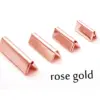 30 Pcs Rose Gold Ribbon leather clips End Tips Belt Buckle webbing belt 20-25-32-40-50mm silver end caps nickel belt finished