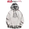 LAPPSTER-Youth Plaid Harajuku Oversized Hoodies 2023 Pullovers Men Korean Fashions Sweatshirt Streetwear Hip Hop Kpop Clothing - Image 5